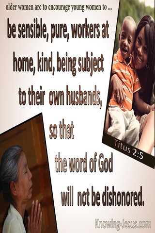 Titus 2:5 Be Sensible, Pure Workers At Home (brown) 